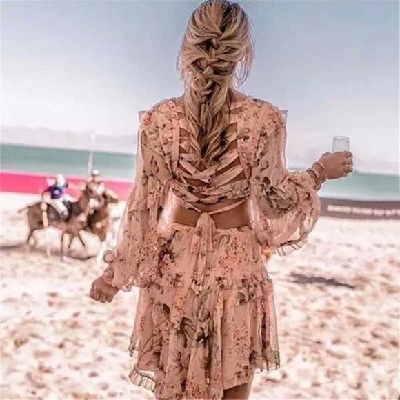 Floral Ruffle Dress - Picture 4 of 7